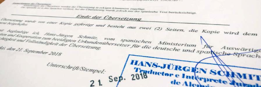Traductor jurado en Alemania